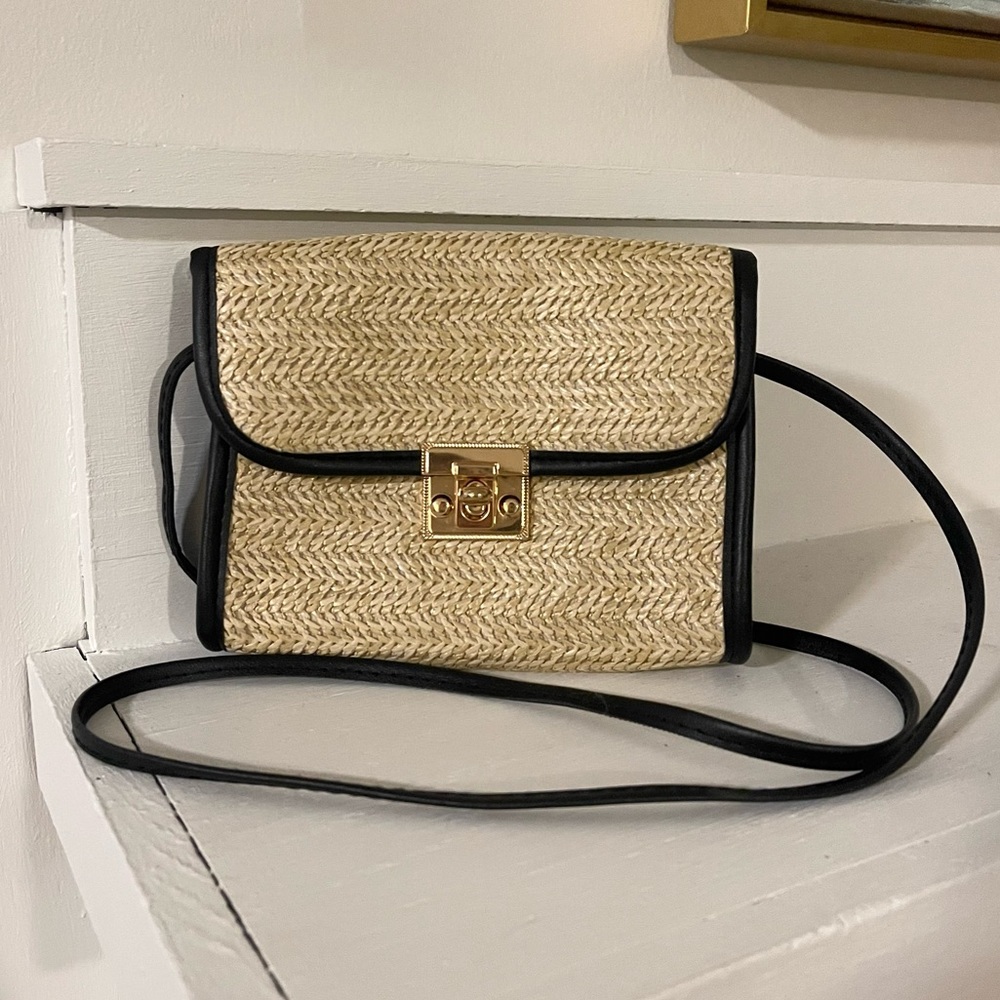 Small Rattan Crossbody Purse